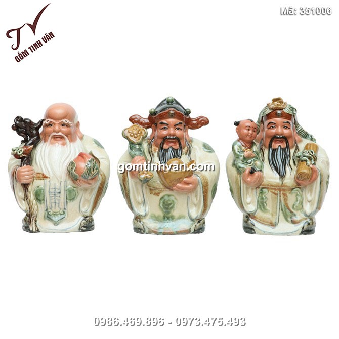 Tượng tam đa no đủ - Cao 35cm, rộng 15cm - 351006