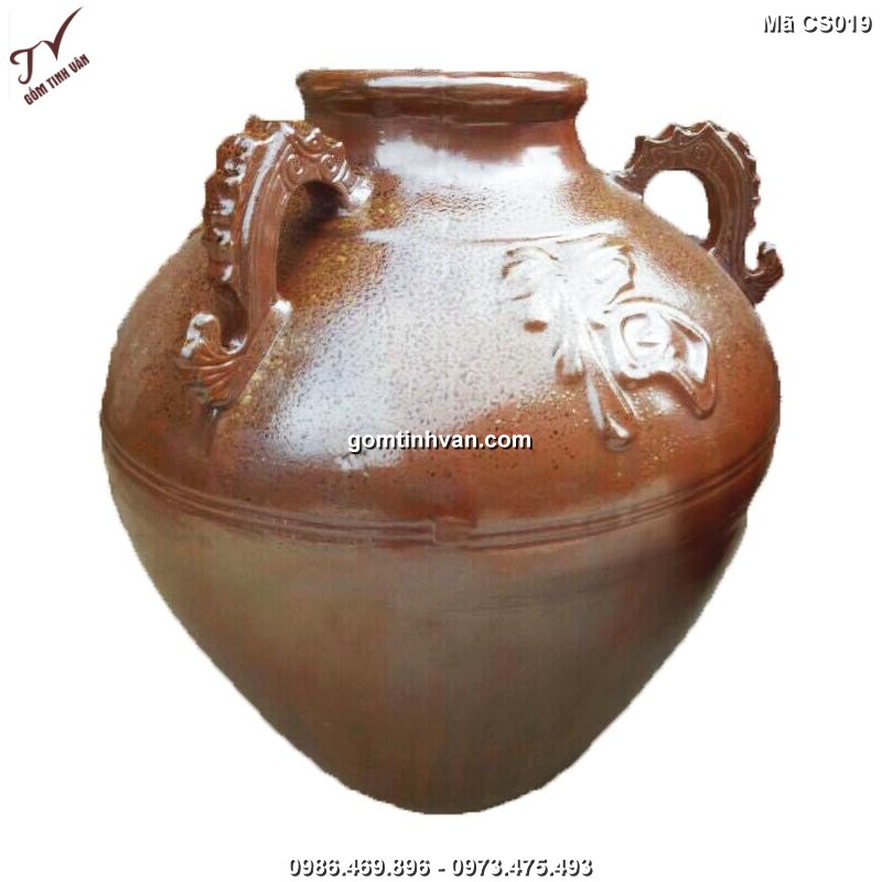 Chum sành gốm sứ bát tràng 100 lít - CS019