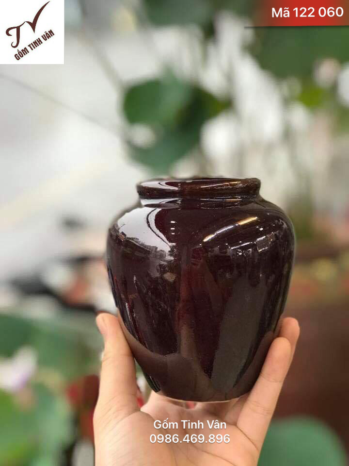 Lu bia, lu trà chanh, trà tắc, mã 112060, cao 12 cm, dk 10 cm, gốm sứ bát tràng, tinh vân