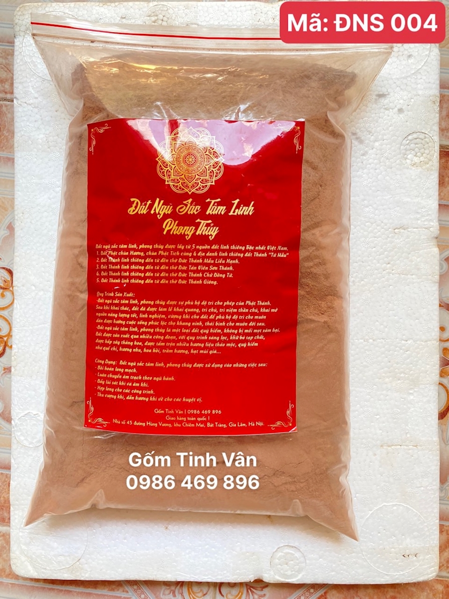 Đất ngũ sắc túi 10kg, đất thơm tâm linh phong thuỷ chôn lấp mộ hạ huyệt sang cát Gốm Tinh Vân