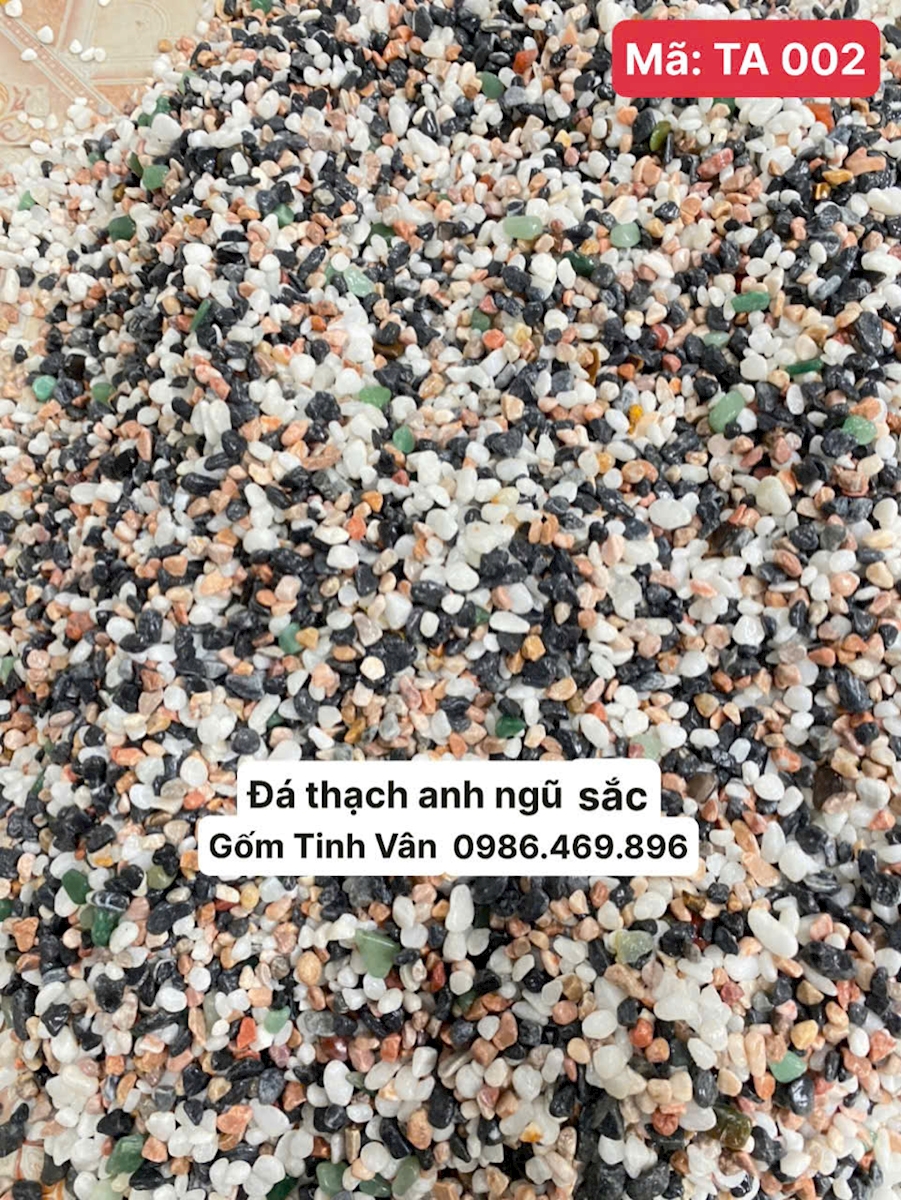 Đá thạch anh ngũ sắc, mã TA002, chưa mài , dải mộ, cải táng, đá tâm linh phong thủy Gốm Tinh Vân