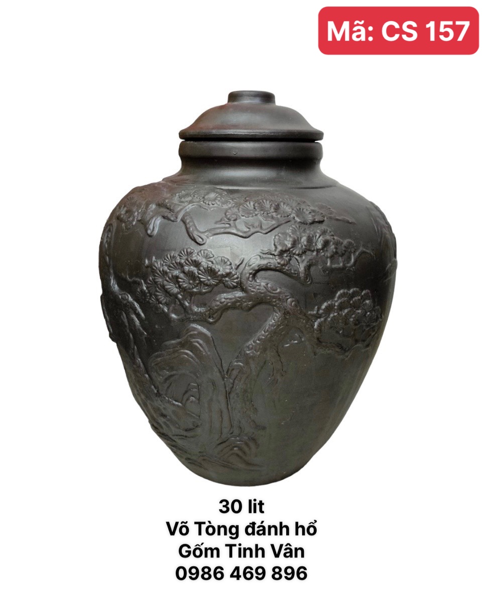 BẢNG GIÁ các loại chum sành 30 lit, gốm Bát Tràng Tinh Vân