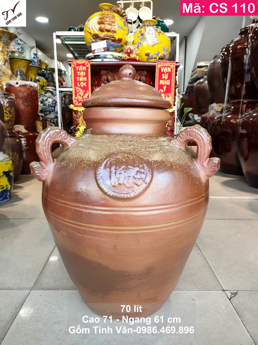 Bộ sưu tập chum sành, bình ngâm rượu 60-70 liit, gốm sứ Bát Tràng, đẹp và giá rẻ nhất