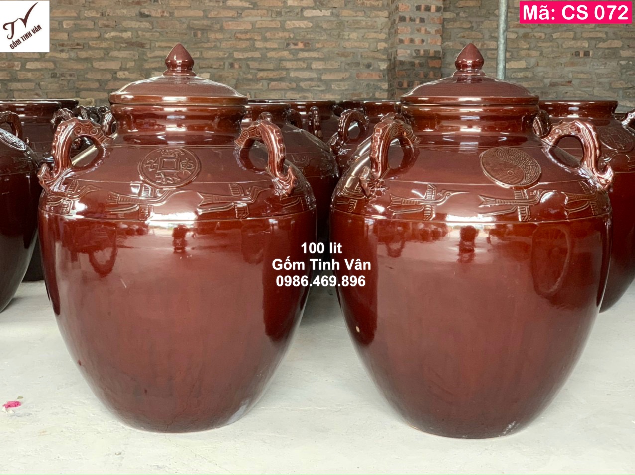 Chum sành da lươn 100 lit, mã CS072, ngâm rượu ngon, làm mát rượu, khử andehit, bình ngâm rượu gốm bát tràng cao cấp
