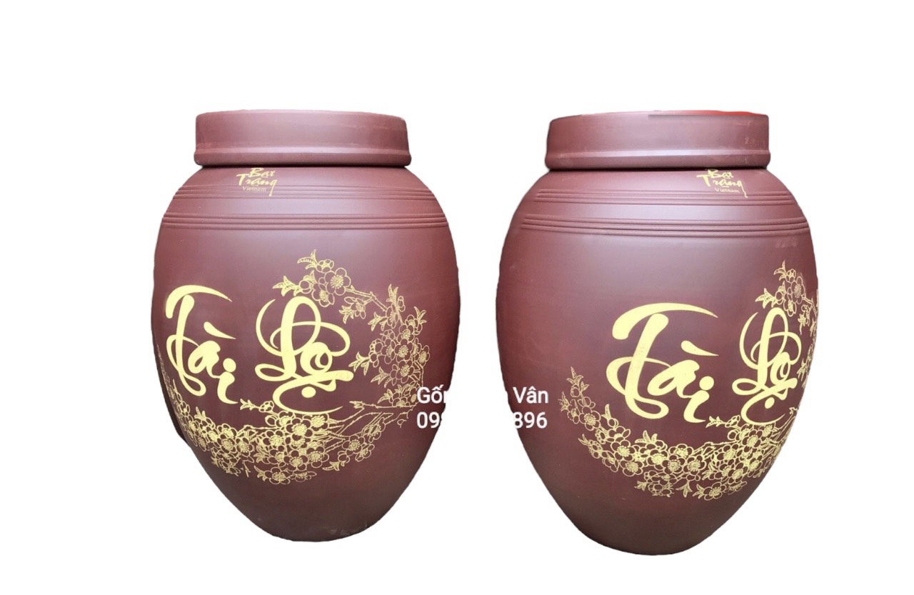 Chum sành không men 50 lit, mã CS088-chất liệu gốm tử sa bát tràng cao cấp, khử độc nhanh, khử andehit, ngâm rượu ngon, giá báo cho 1 chiếc, cao 56-ngang 38-đường kính miệng 24 cm, bình ngâm rượu loại tốt