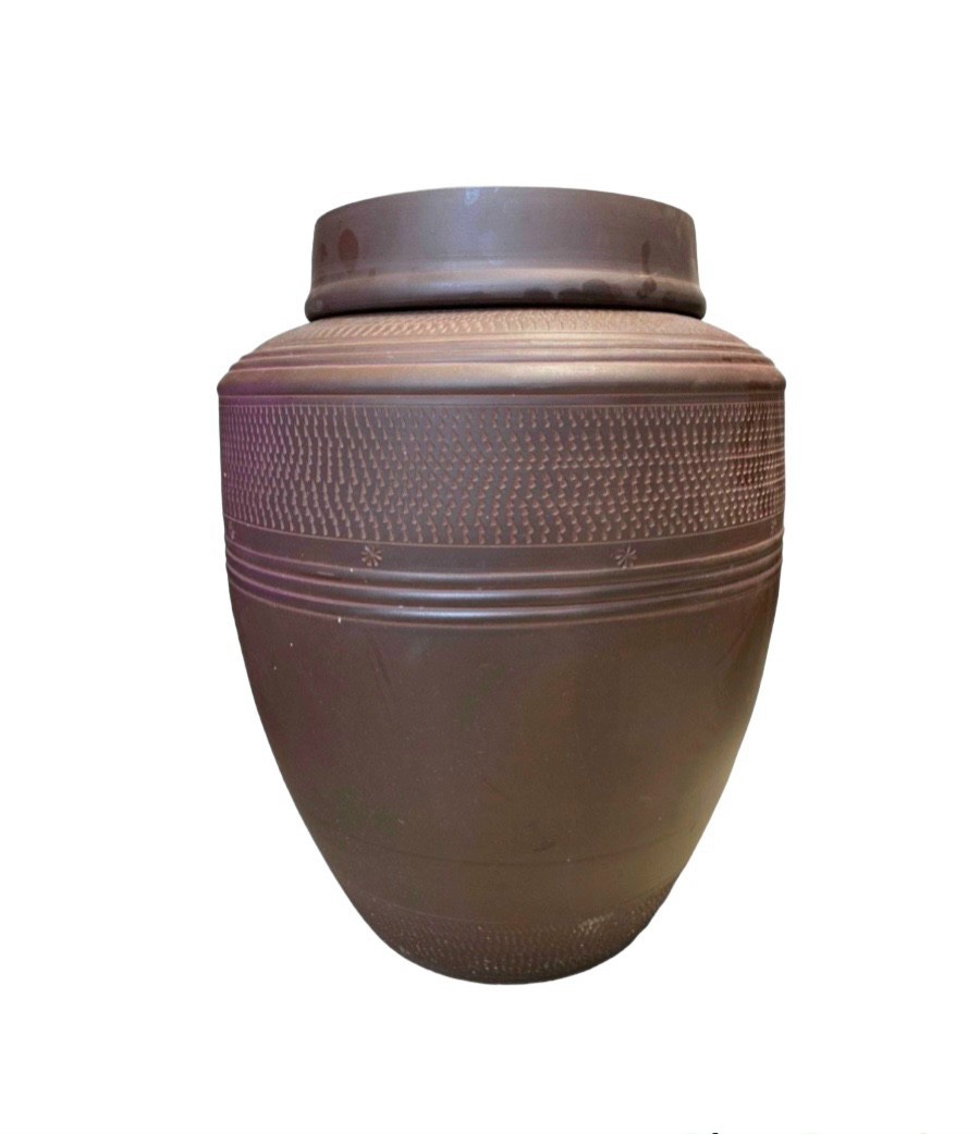 Chum sành ko men 30 lit, mã CS138, gốm tử sa 2 nắp, khử độc, khử andehit, bình ngâm rượu, gốm bát tràng tinh vân