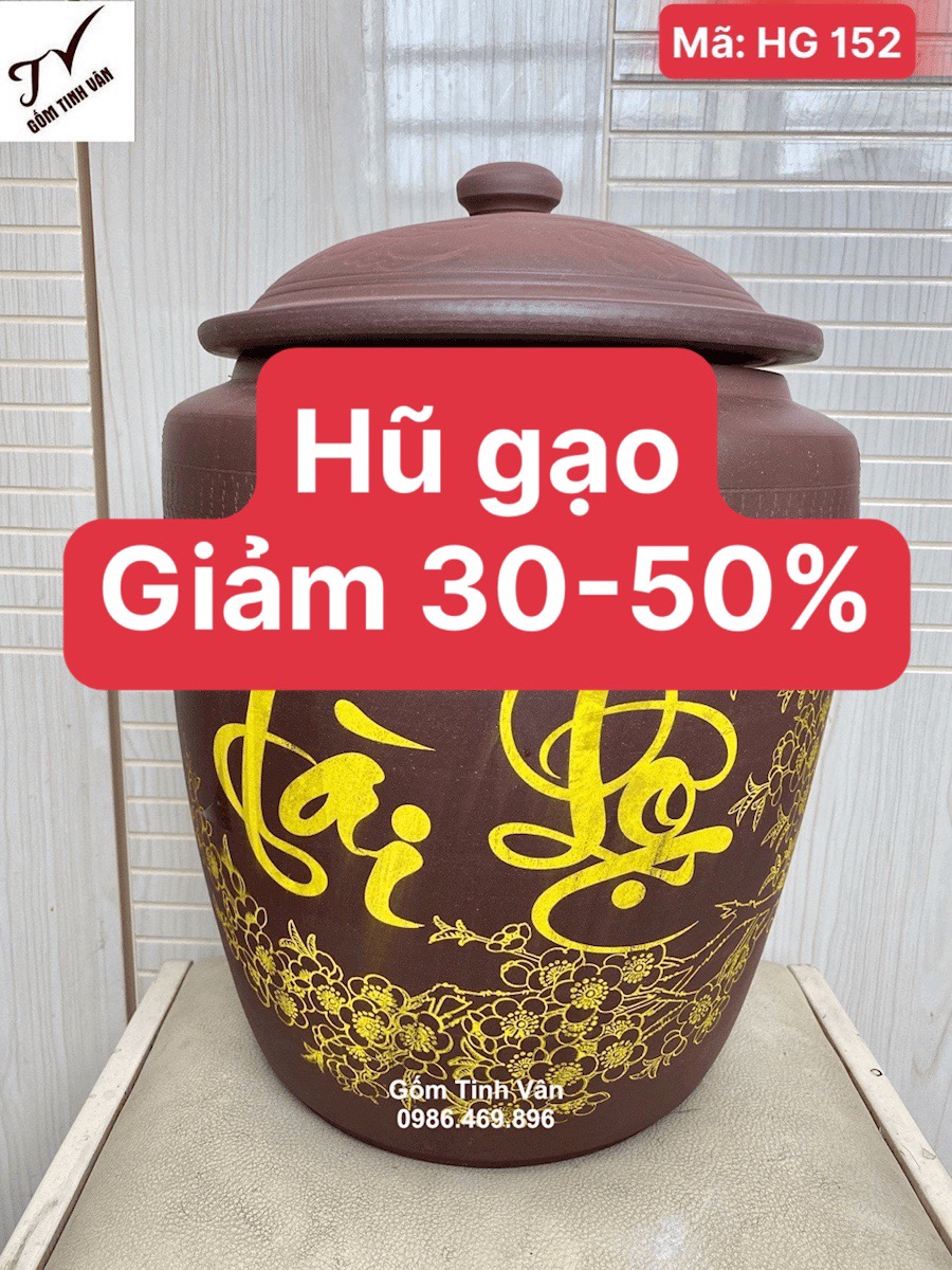 CÁC MẪU HŨ GẠO GIẢM GIÁ 30-50% tại HCM, gốm sứ bát tràng Tinh Vân mã HG172