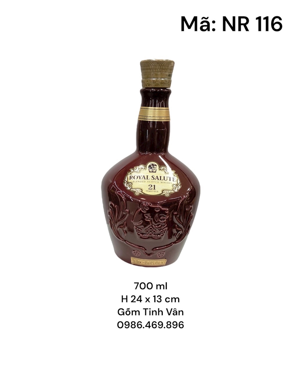 Nậm rượu tráng men màu đỏ rượu mã NR116 chứa 700ml sang trọng đẳng cấp