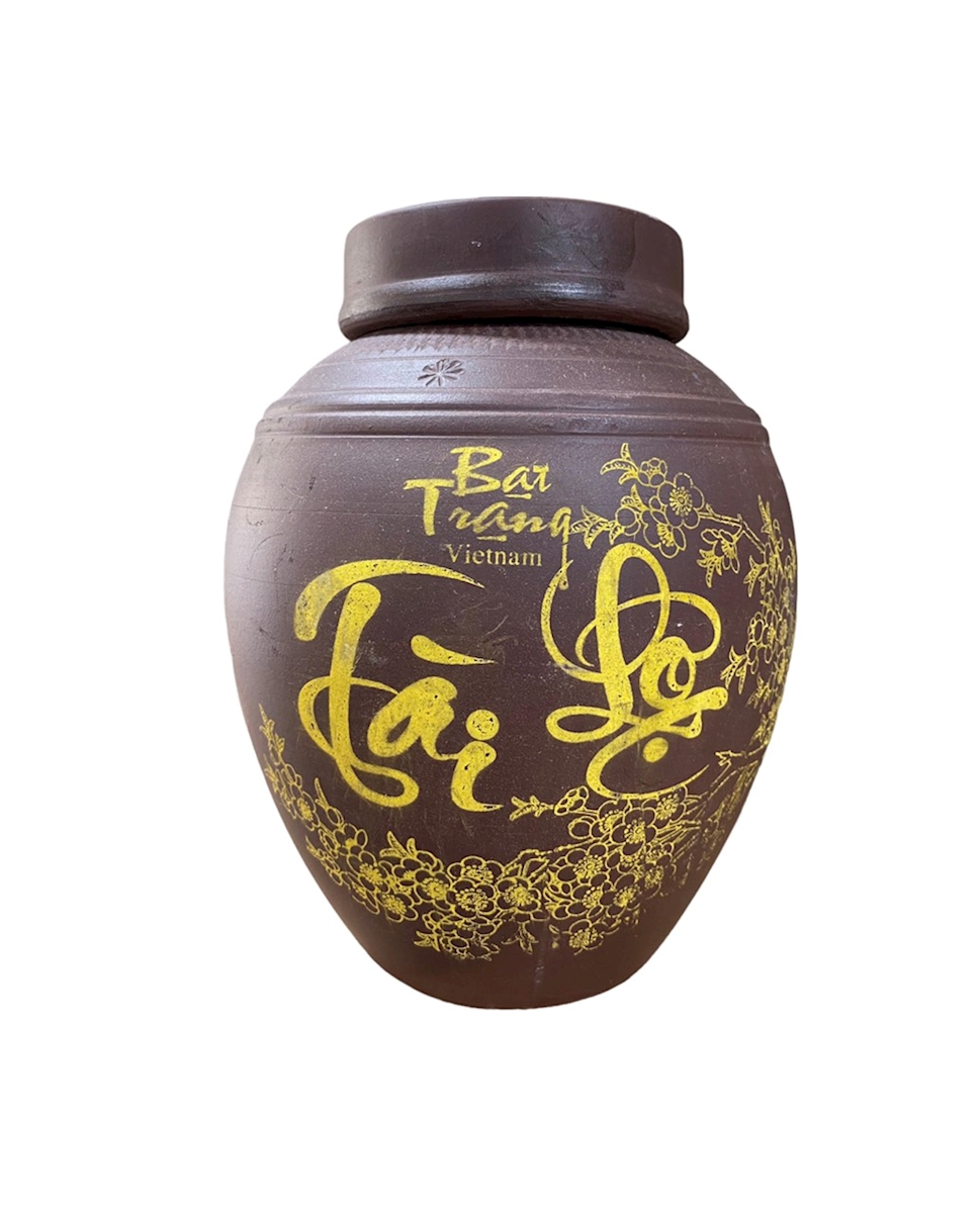 Nậm rượu gốm tử sa bát tràng, 1 lít, mã NR041, không men, khử độc nhanh