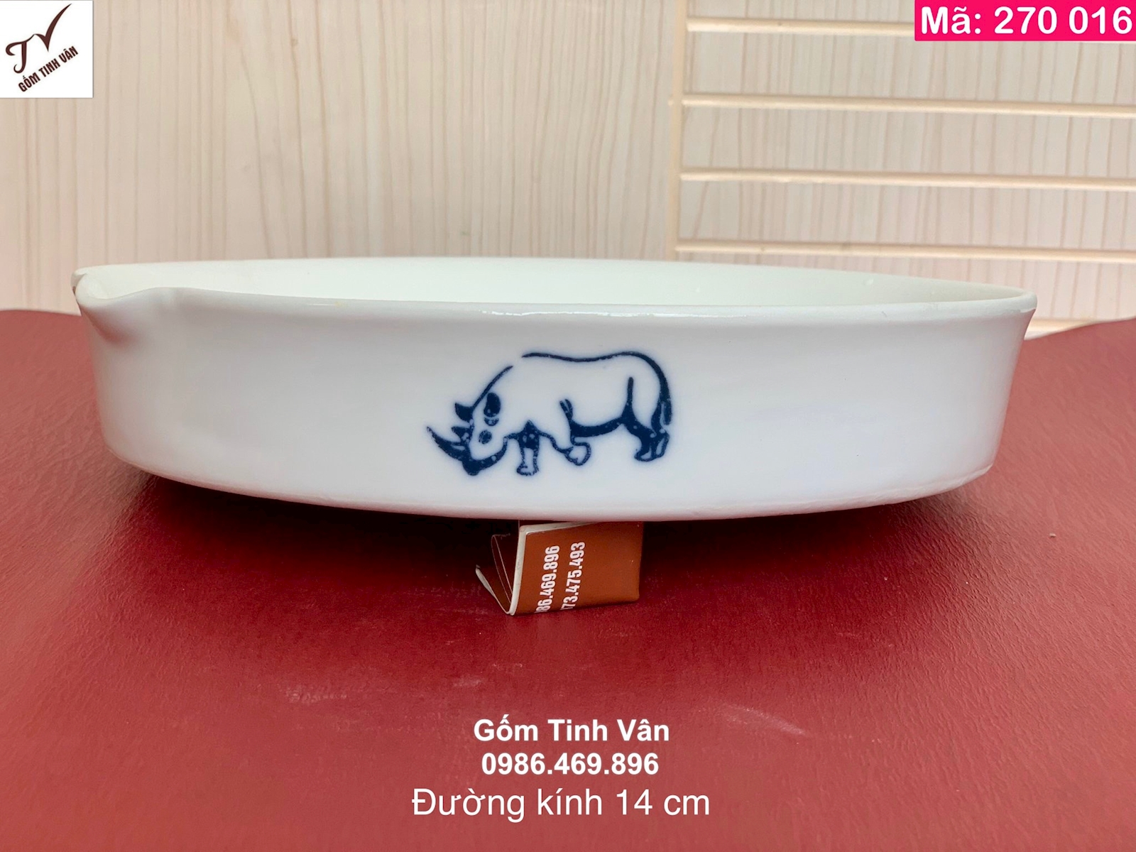 Đĩa mài sừng tê giác, mã 270016, đường kính 14 cm, cao 2.5 cm, nguyên liệu gốm sứ bát tràng cao cấp, độ nhám cao, mài sừng tốt