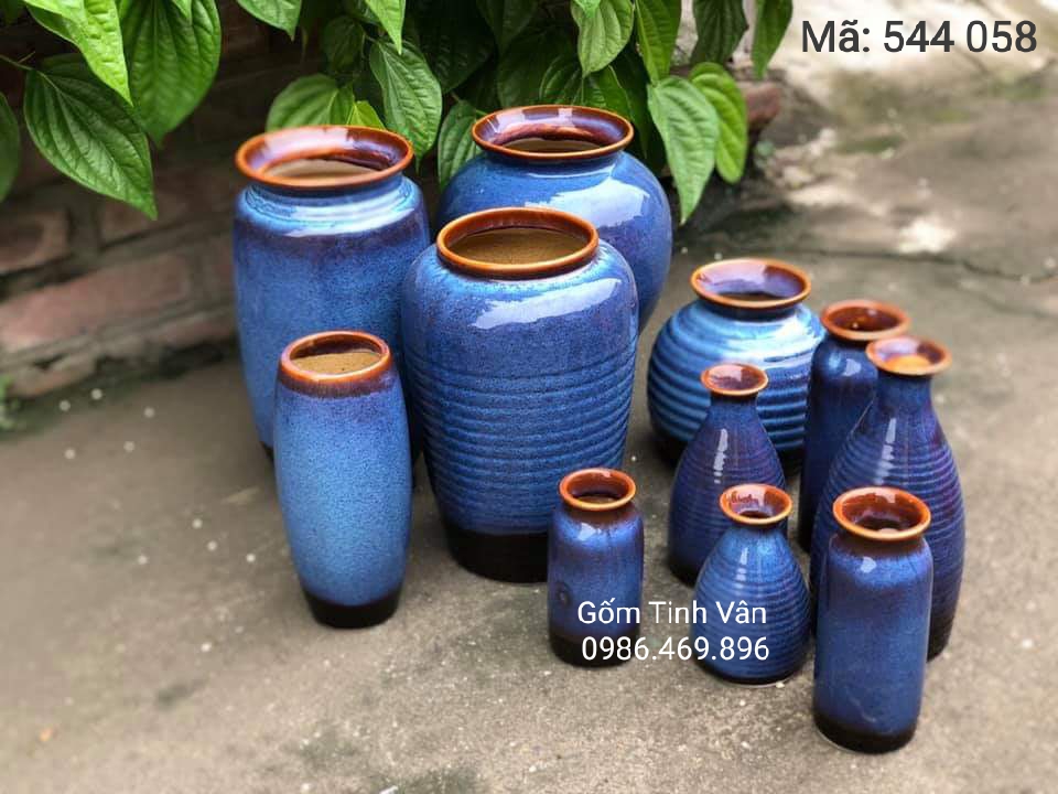 Bình gốm men hoả biến, cắm hoa nghệ thuật, mã 544058,đẹp nhất,gốm sứ bát tràng, tinh vân
