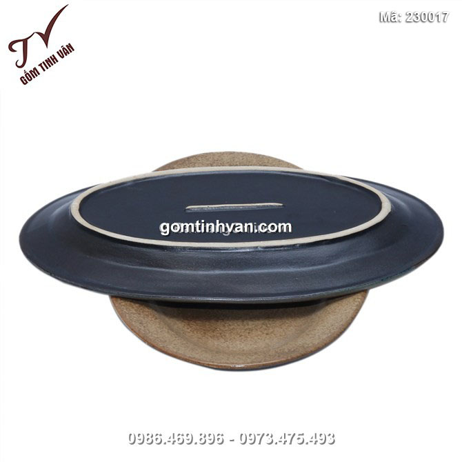 Đĩa bầu dục dài 27.5cm, rộng 18cm - 230017