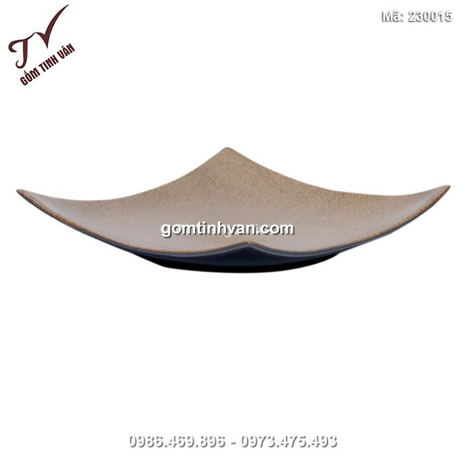 Khay vuông gốm Bát Tràng 20.8cm - 230015