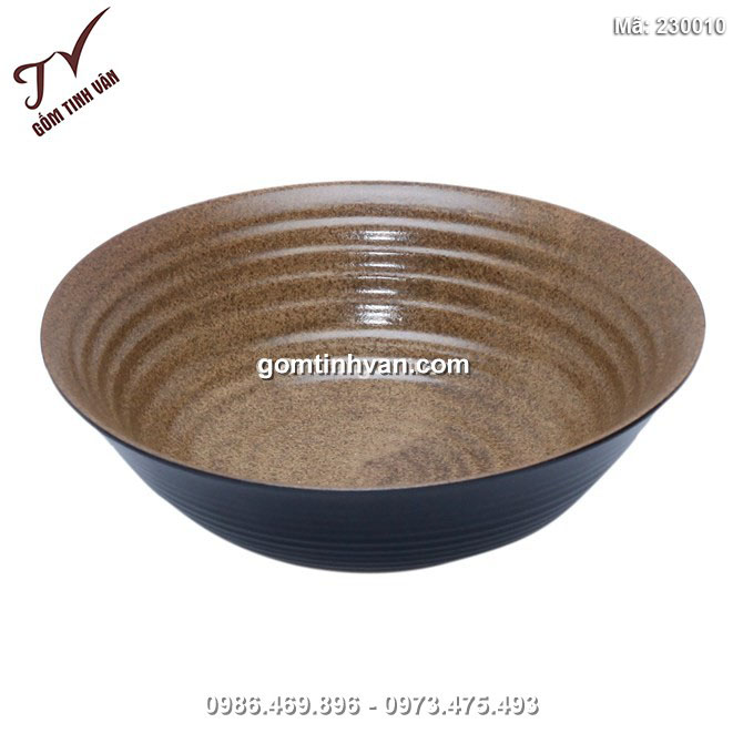 Tô nông loe miệng đường kính 21.6cm, cao 6.8cm - 230010