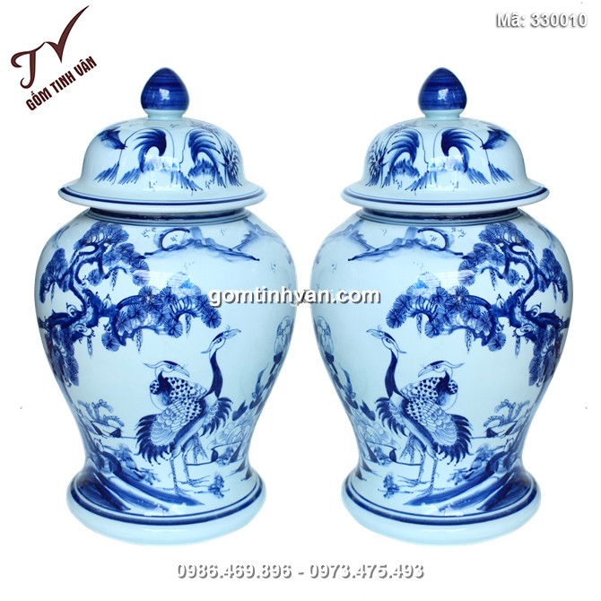 Chóe tài lộc vẽ sơn thủy tùng hạc 12 lít - 330010