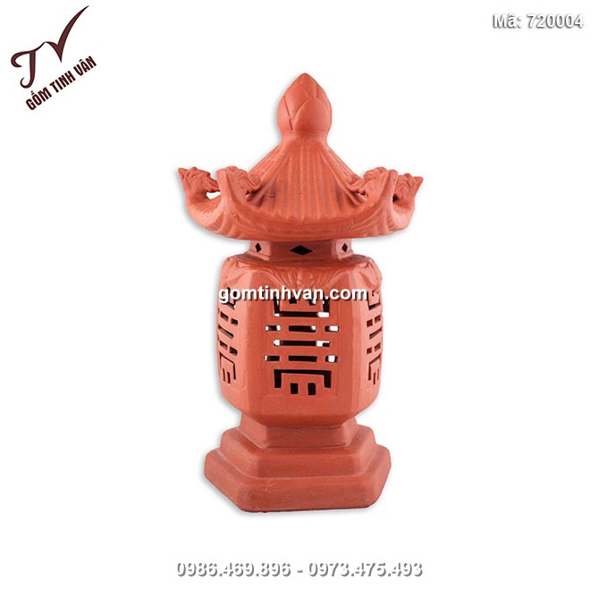 Đèn bão bát giác gốm sứ Bát Tràng - 720004