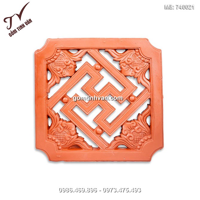 Gạch chữ thập gốm sứ Bát Tràng - 740021