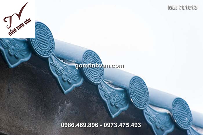 Riềm hoa mai men khô gốm bát tràng tinh vân - 781013